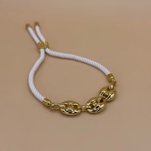 Bracelet Adjustable Laminated Gold 14k White Cord for Women Gifts Accesories